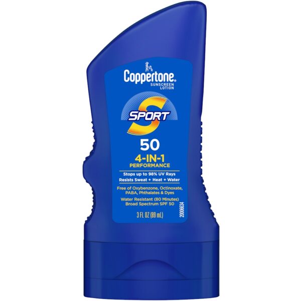 Coppertone Sunscreen Lotion, 4-In-1 Performance, SPF 50 3 Fl Oz