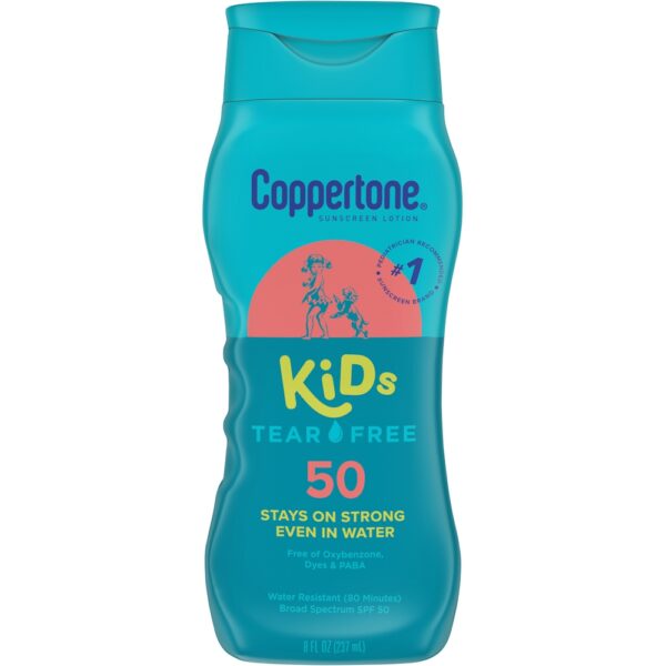 Coppertone Kids, Tear Free, Sunscreen Lotion, SPF 50, 8 Fl Oz (237 Ml)